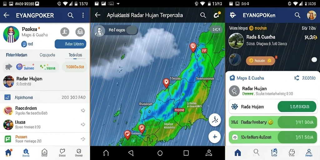 Tampilan jelas dari antarmuka aplikasi Radar Hujan EYANGPOKER.