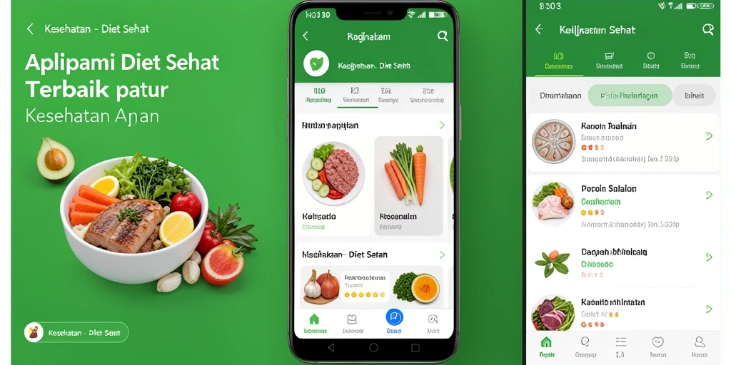 Antarmuka H03 menampilkan dashboard yang ramah pengguna untuk diet sehat.