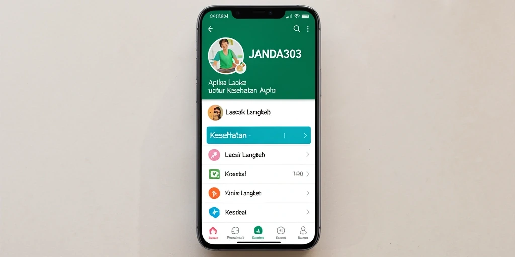 Antarmuka JANDA303 yang menampilkan statistik langkah harian.