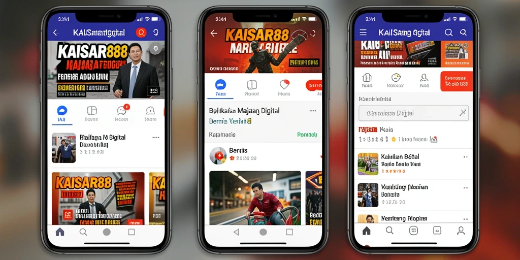 Tampilan antarmuka KAISAR888 dengan berbagai fitur berita menarik.