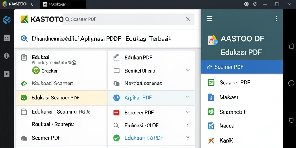 Antarmuka KASTOTO yang sederhana dan mudah digunakan untuk Scanner PDF.