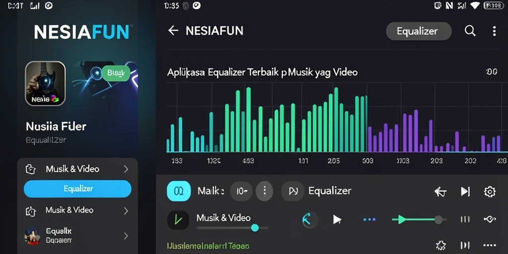 Tampilan antarmuka aplikasi Equalizer NESIAFUN yang mudah digunakan.