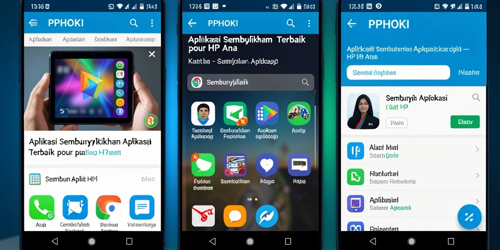 Antarmuka PPHOKI menampilkan daftar aplikasi yang disembunyikan dengan mudah.