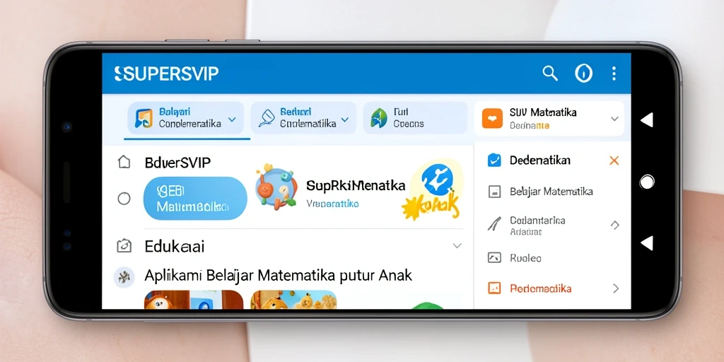 Tampilan antarmuka SUPERSVIP yang interaktif dan menarik.
