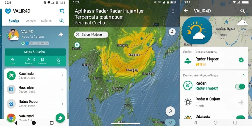 Tampilan antarmuka utama VALIR4D dengan informasi Radar Hujan yang jelas.